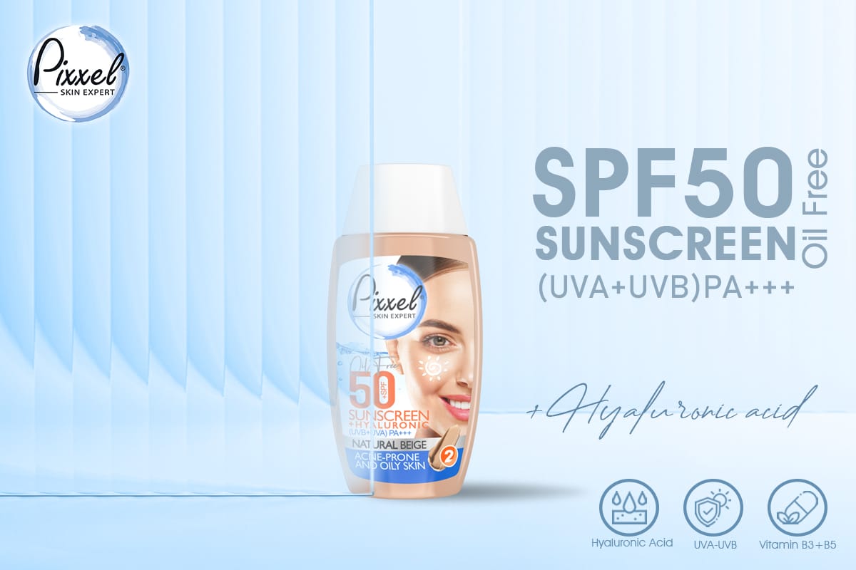 کرم ضد آفتاب رنگی پوست‌های چرب پیکسل با SPF50 