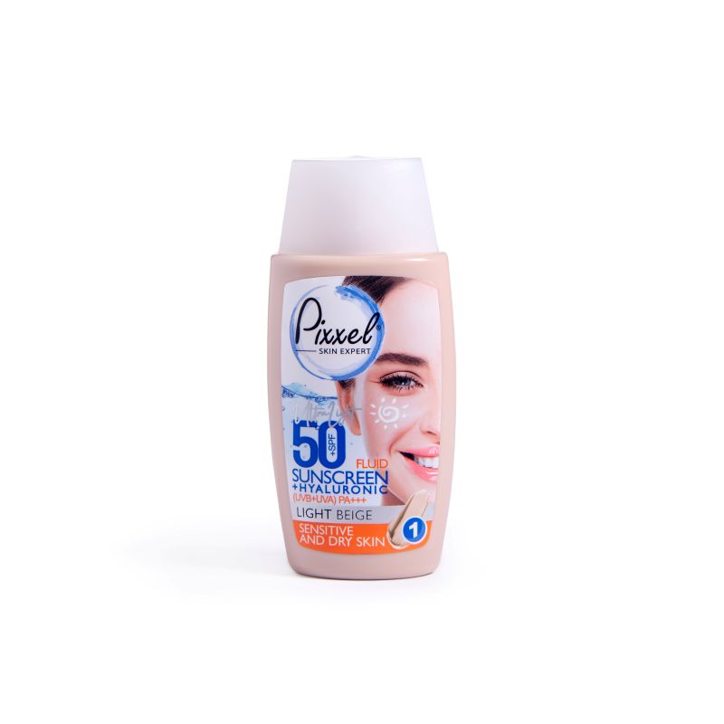 کرم ضد آفتاب بژ روشن پوست خشک و حساس پیکسل با SPF50